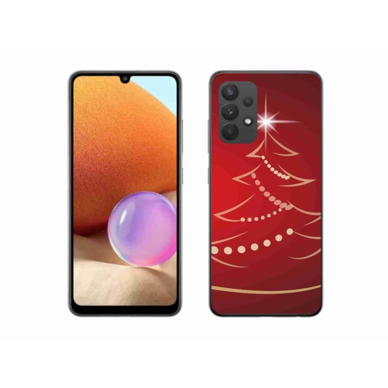 Gél borítás mmCase Samsung Galaxy A32 4G - karácsonyfa karikatúra