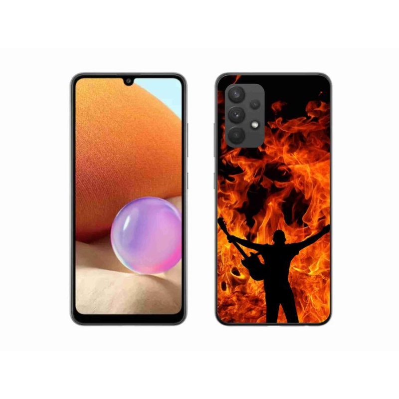Gél borítás mmCase Samsung Galaxy A32 4G - zenész és tűz