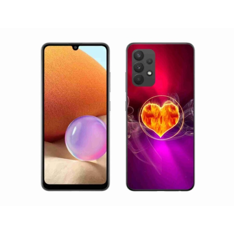 Gél borítás mmCase Samsung Galaxy A32 4G - tüzes szív