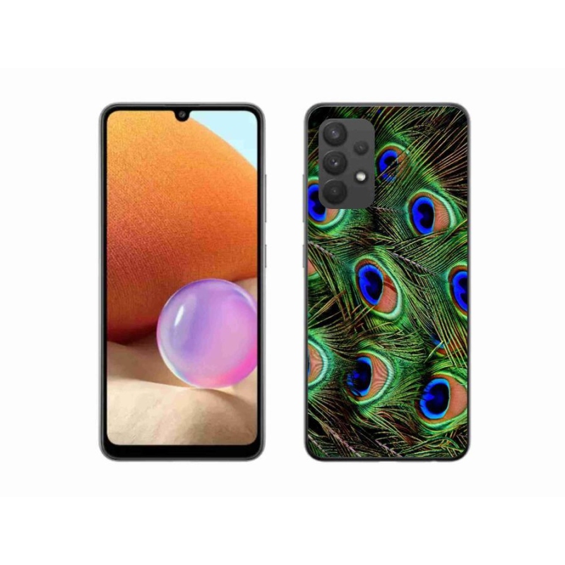 Zselés borítás mmCase Samsung Galaxy A32 4G - pávatoll