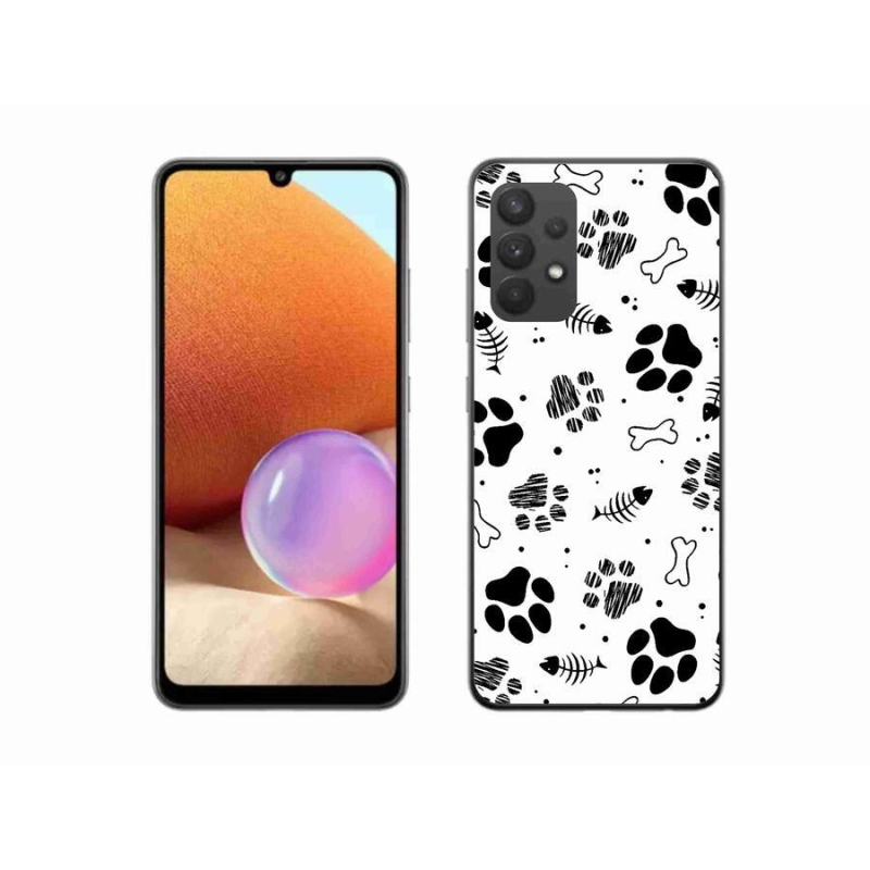 Zselés borítás mmCase Samsung Galaxy A32 4G - kutyamancsok 1