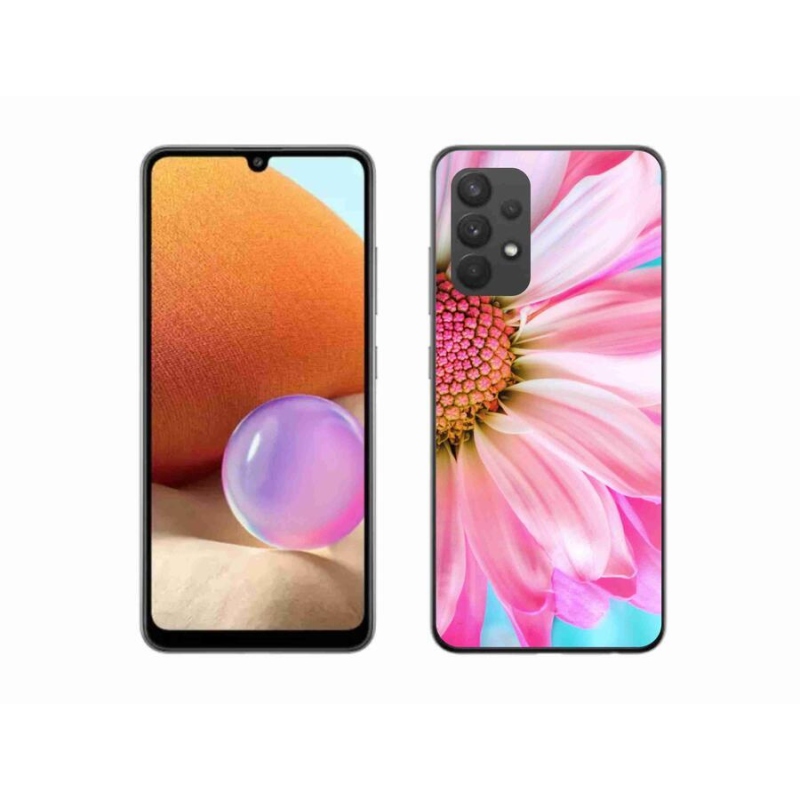 Gél védőhuzat mmCase Samsung Galaxy A32 4G - rózsaszín virág