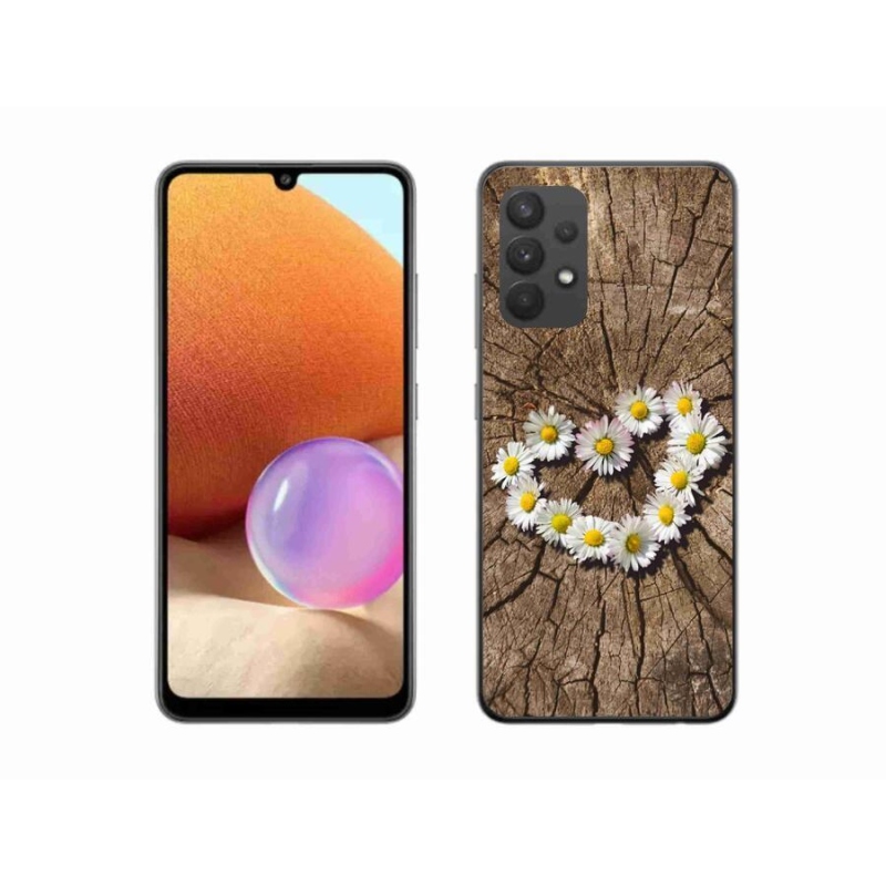 Zselés borítás mmCase Samsung Galaxy A32 4G - Százszorszépek szíve