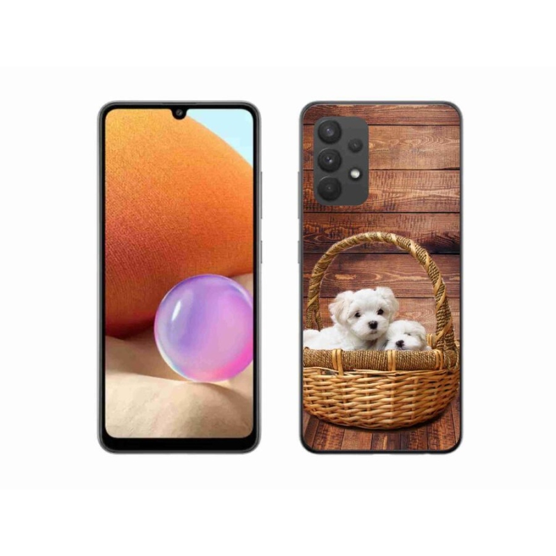 Gél borítás mmCase Samsung Galaxy A32 4G - kölyökkutyákhoz