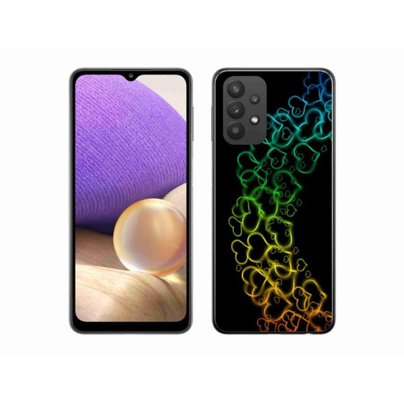 Zselés borítás mmCase Samsung Galaxy A32 5G - színes szívek