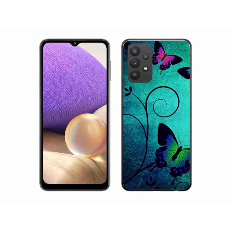 Gél borítás mmCase Samsung Galaxy A32 5G - színes pillangókhoz