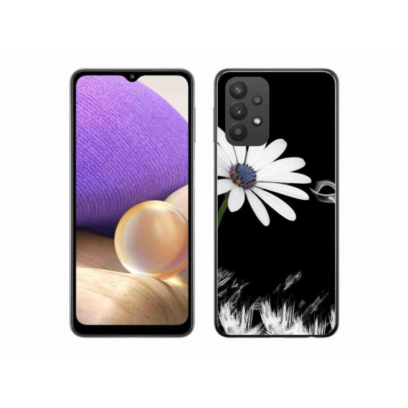 Gél védőhuzat mmCase Samsung Galaxy A32 5G - fehér virág