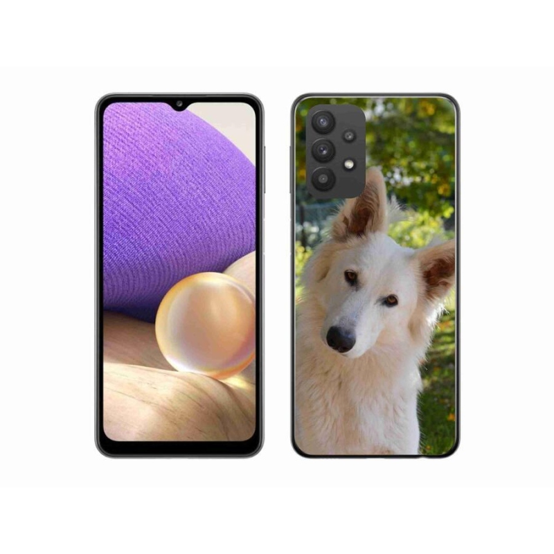 Gél védőhuzat mmCase Samsung Galaxy A32 5G - fehér svájci juhász 1