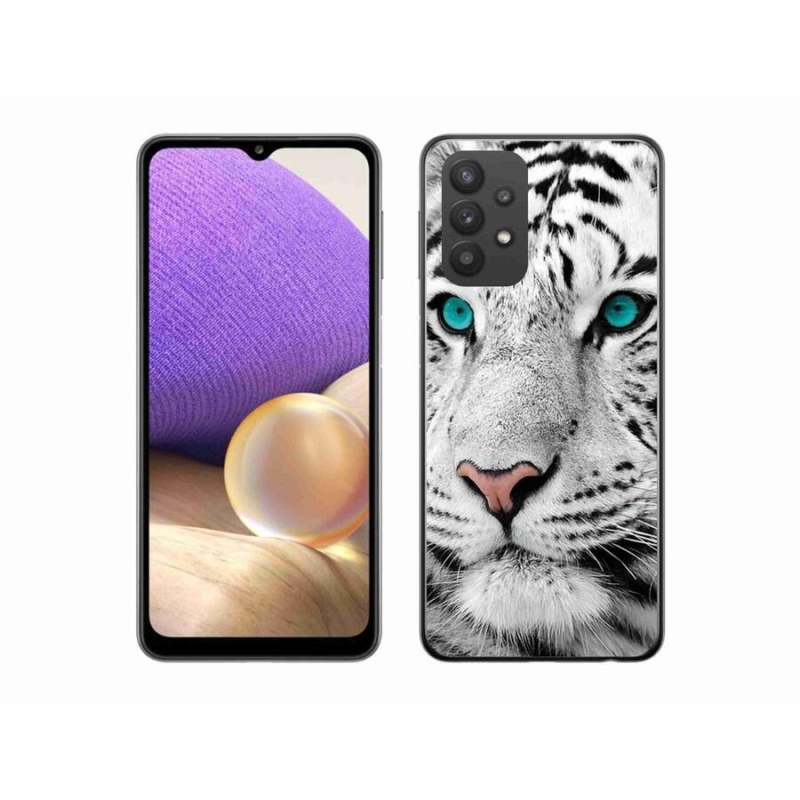 Zselés borítás mmCase Samsung Galaxy A32 5G - fehér tigris