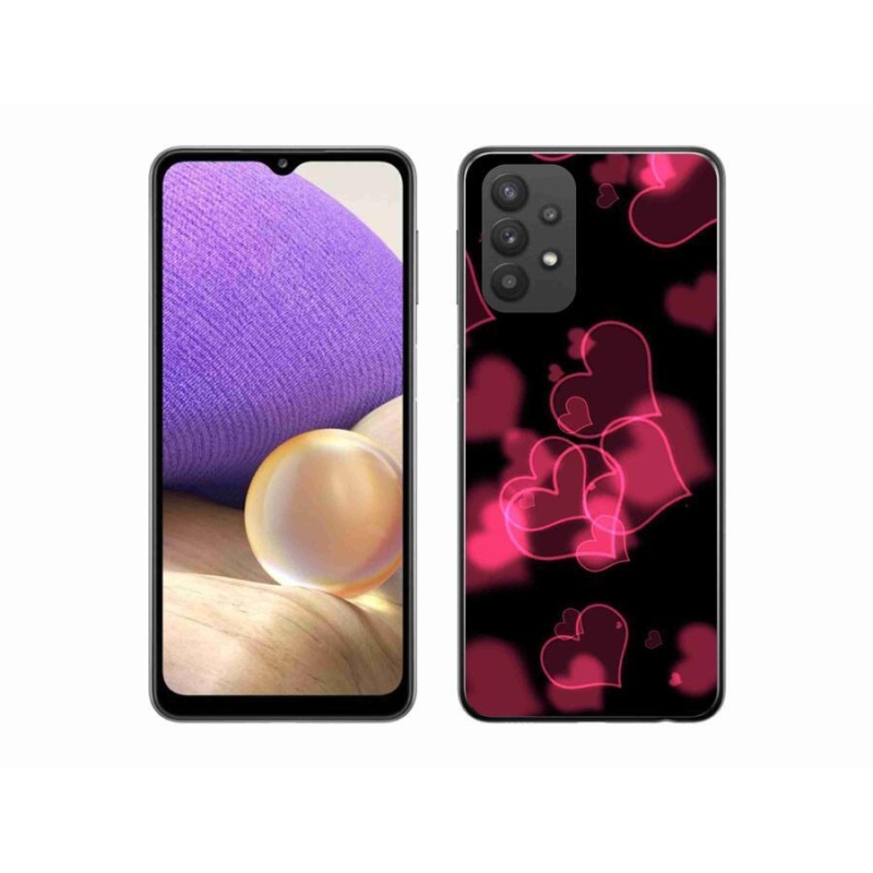 Gél védőhuzat mmCase Samsung Galaxy A32 5G - piros szívek