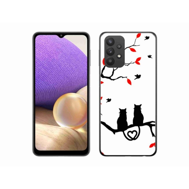 Gél borítás mmCase Samsung Galaxy A32 5G - macskaszerelem