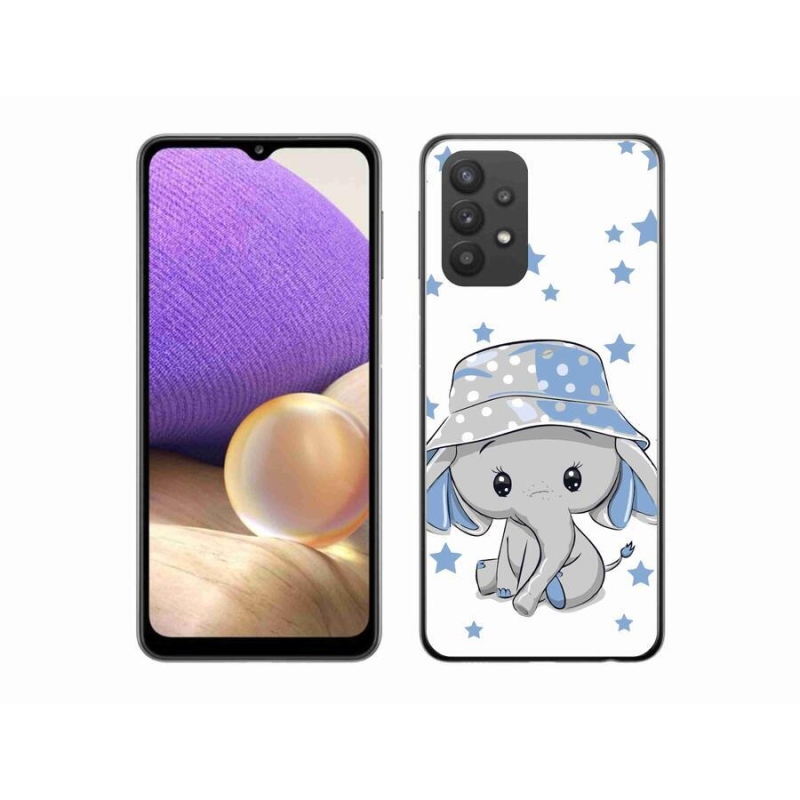 Gél védőhuzat mmCase Samsung Galaxy A32 5G - kék elefánthoz
