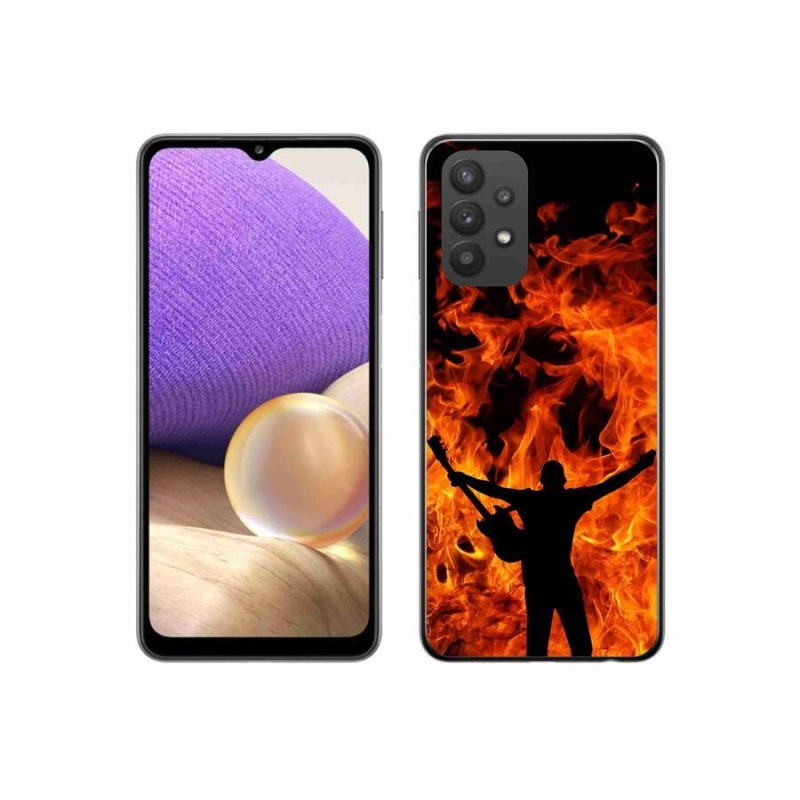 Gél borító mmCase Samsung Galaxy A32 5G - zenész és tűz