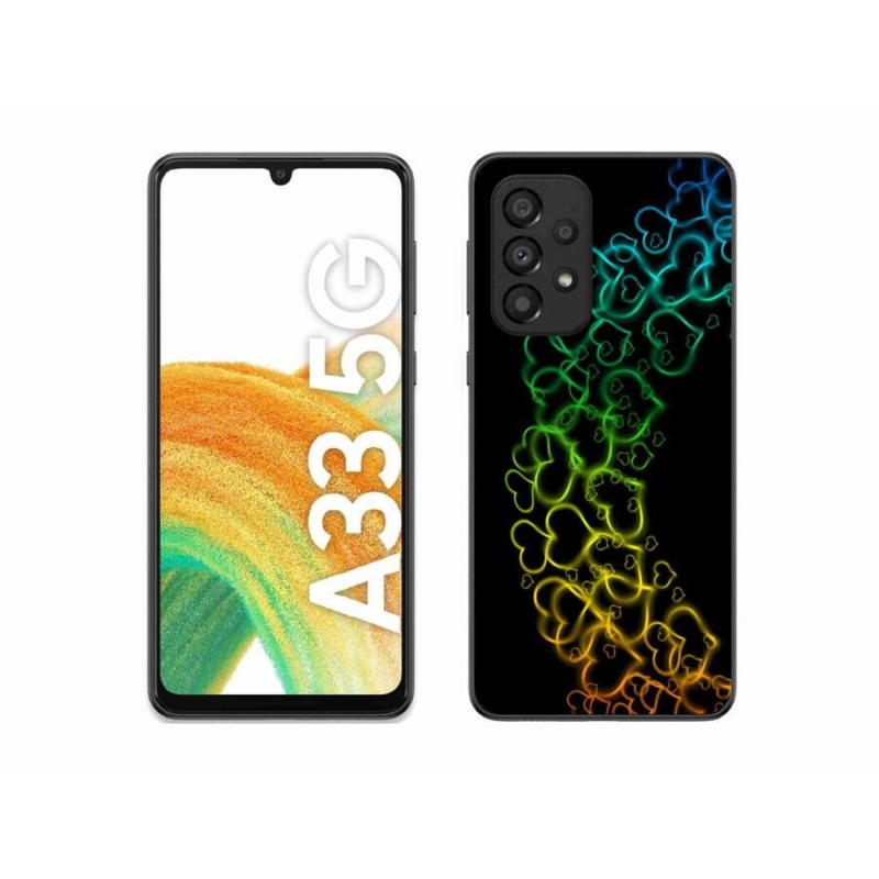 Zselés borítás mmCase Samsung Galaxy A33 5G - színes szívek