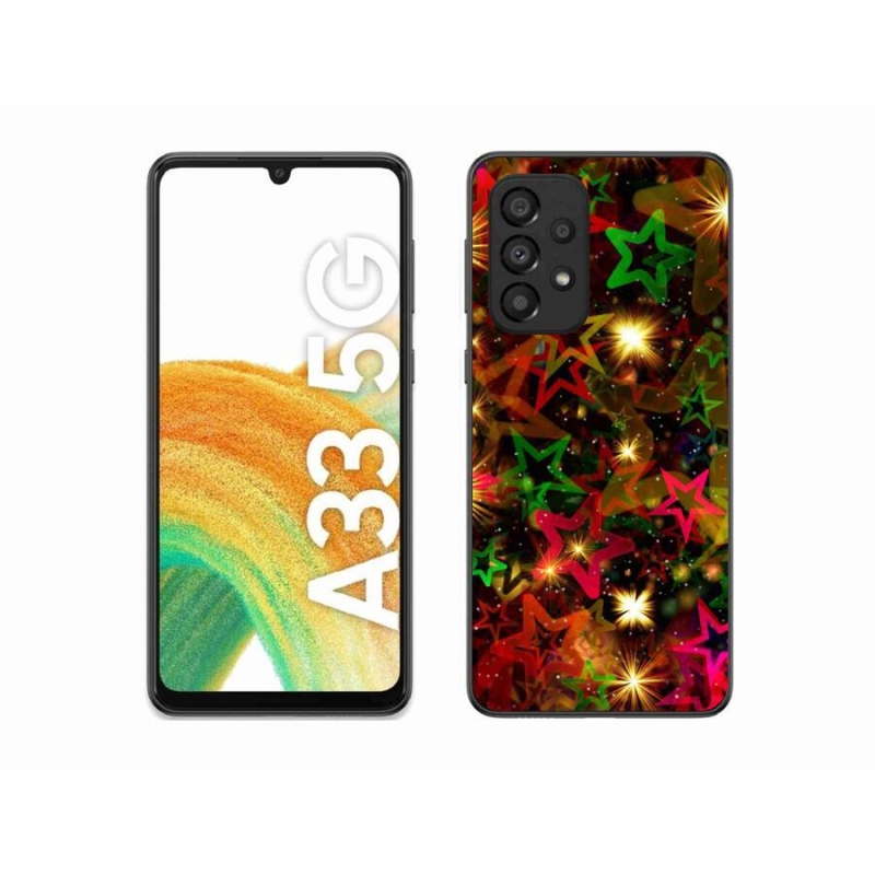 Zselés borítás mmCase Samsung Galaxy A33 5G - színes csillagok