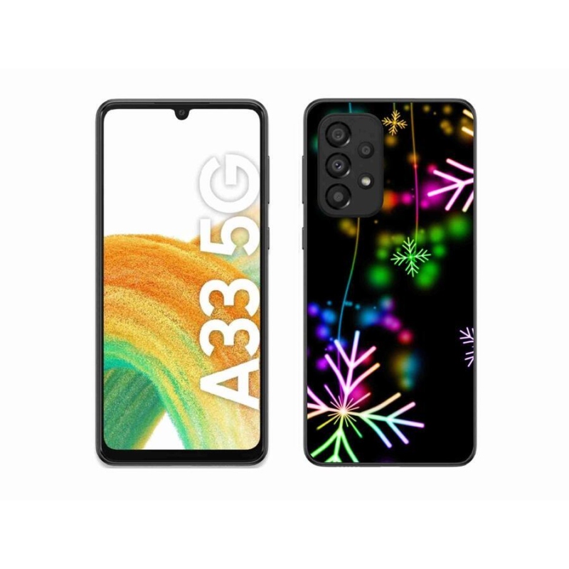 Gél borító mmCase a mobiltelefon Samsung Galaxy A33 5G - színes pelyhekkel