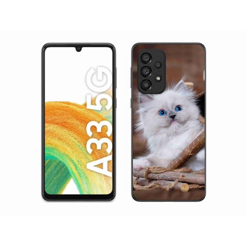 Gél védőhuzat mmCase Samsung Galaxy A33 5G - fehér cica