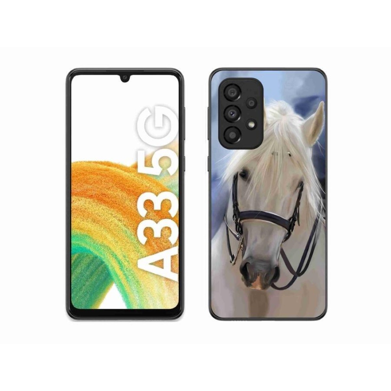 Zselés borítás mmCase Samsung Galaxy A33 5G - fehér ló