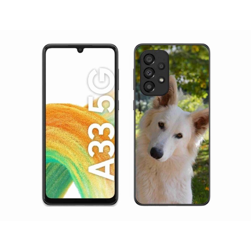 Gél védőhuzat mmCase Samsung Galaxy A33 5G - fehér svájci juhász 1