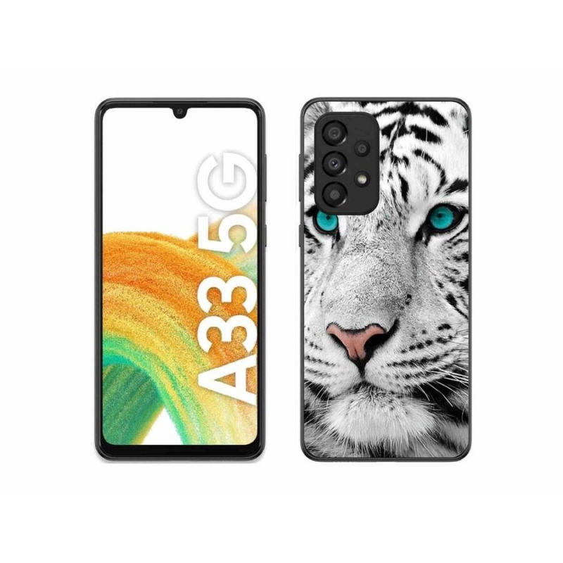 Zselés borítás mmCase Samsung Galaxy A33 5G - fehér tigris