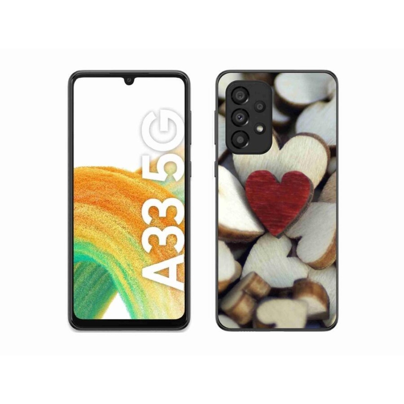 Zselés borítás mmCase Samsung Galaxy A33 5G - gravírozott piros szív