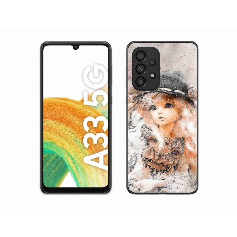 Gél borítás mmCase Samsung Galaxy A33 5G - kalapos lányhoz