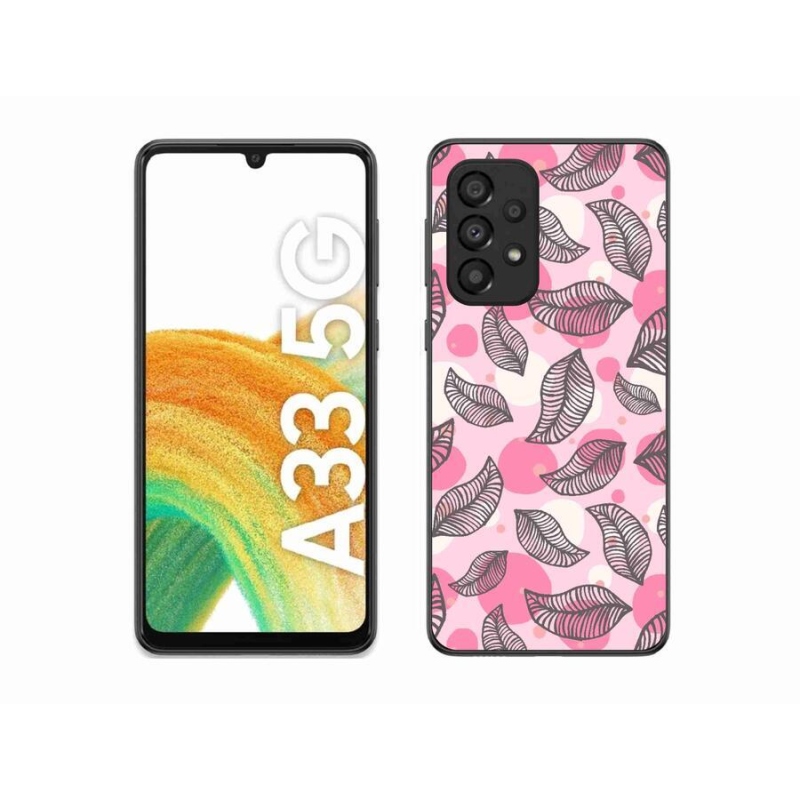 Gél borítás mmCase Samsung Galaxy A33 5G - rajzfilmes hulló levelek