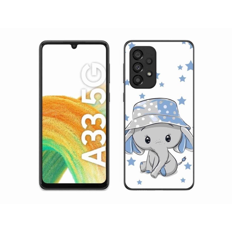 Gél védőhuzat mmCase Samsung Galaxy A33 5G - kék elefánthoz