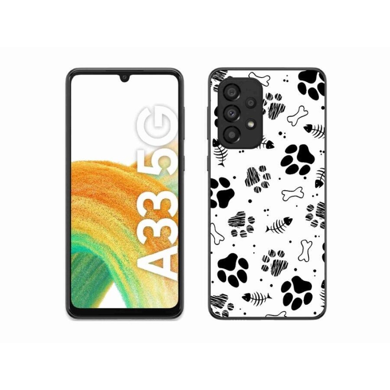 Zselés borítás mmCase Samsung Galaxy A33 5G - kutyamancsok 1