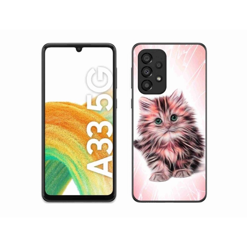 Gél borítás mmCase Samsung Galaxy A33 5G - aranyos cica - Samsung Galaxy A33 5G számára