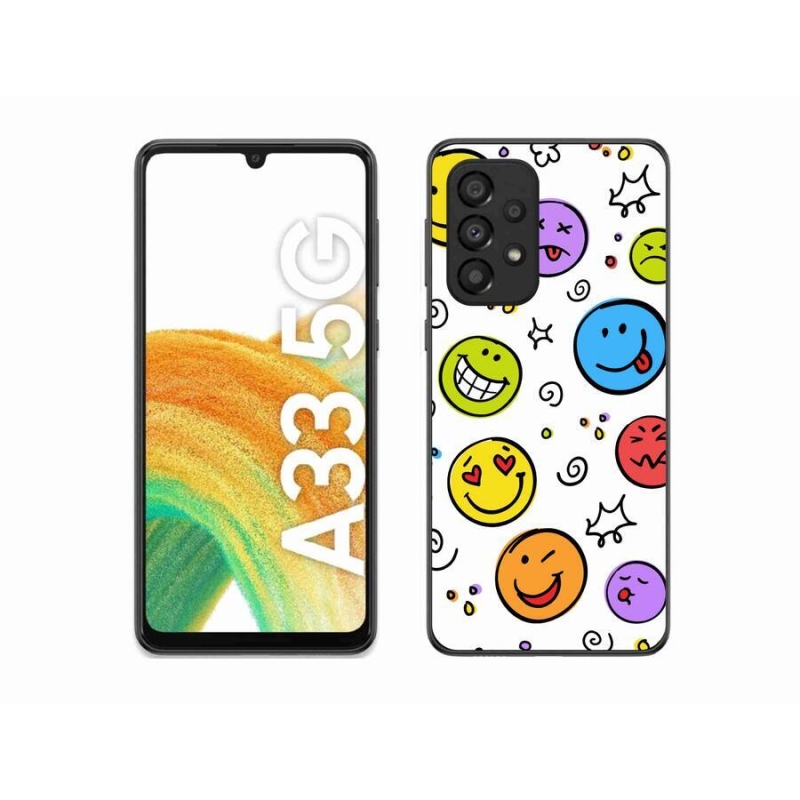 Gél borítás mmCase Samsung Galaxy A33 5G - smiley-khez