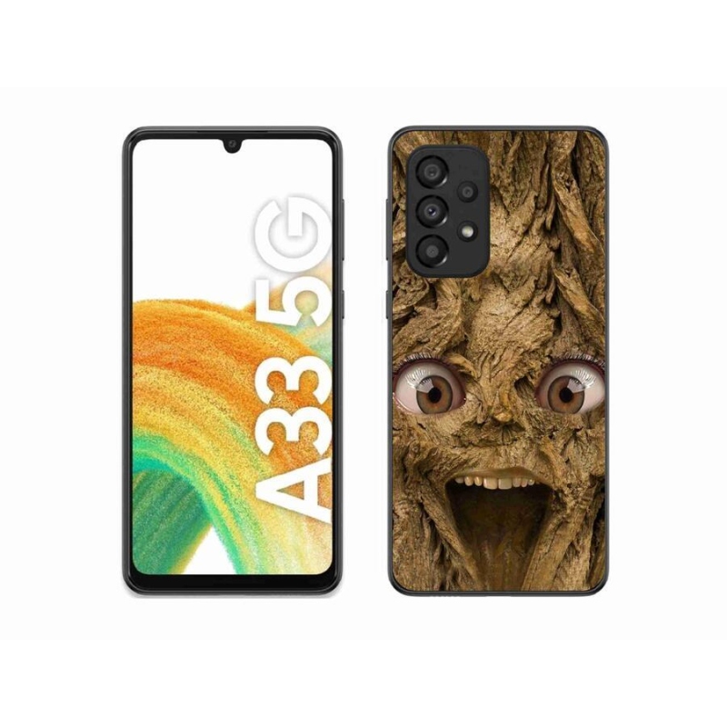 Gél borítás mmCase Samsung Galaxy A33 5G - vidám fa szemekkel