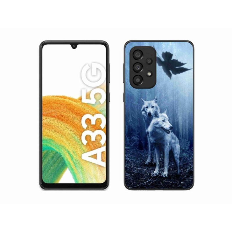 Zselés borítás mmCase Samsung Galaxy A33 5G - farkasok az erdőben