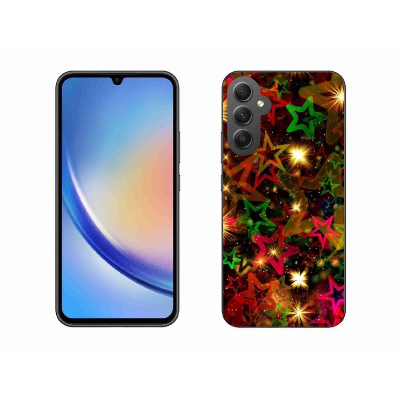 Zselés borítás mmCase Samsung Galaxy A34 5G - színes csillagok