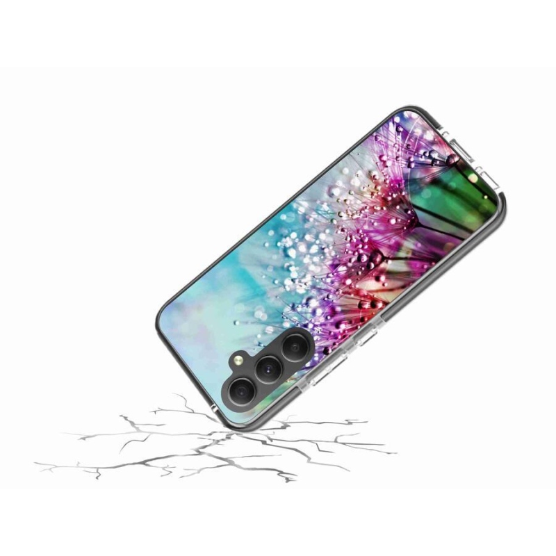 Gél borítás mmCase mobiltelefonhoz Samsung Galaxy A34 5G - színes virágok