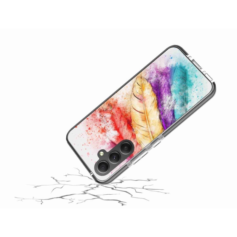 Gél borító mmCase a mobiltelefon Samsung Galaxy A34 5G - színes tollakkal