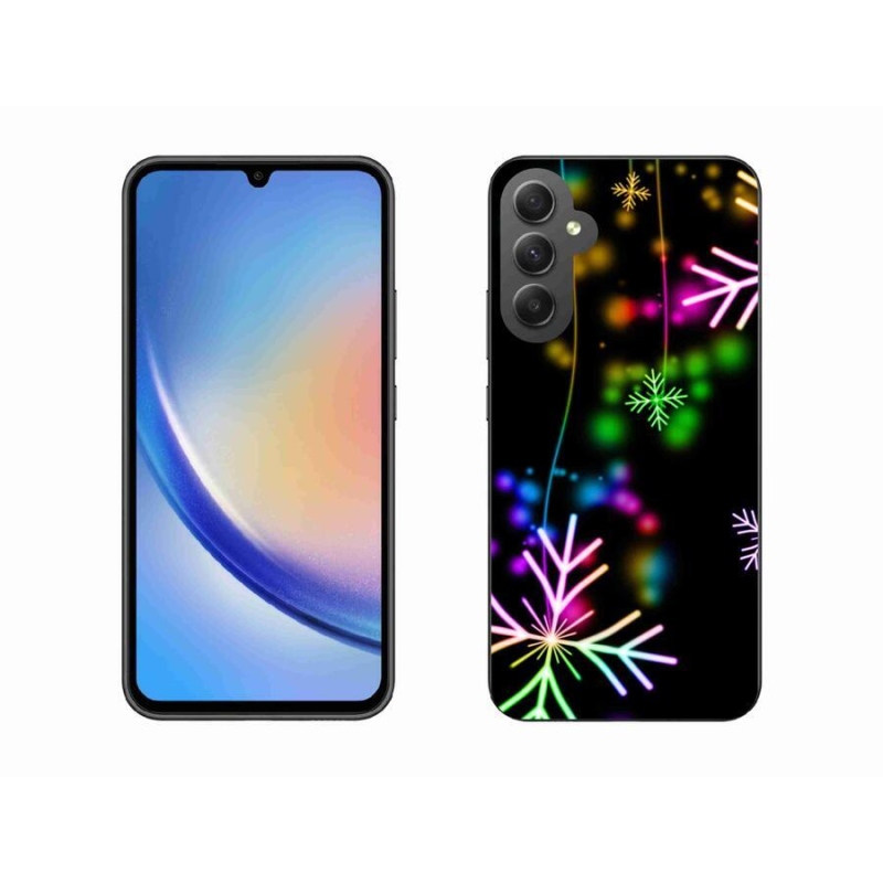 Gél borító mmCase a mobiltelefon Samsung Galaxy A34 5G - színes pelyhekkel