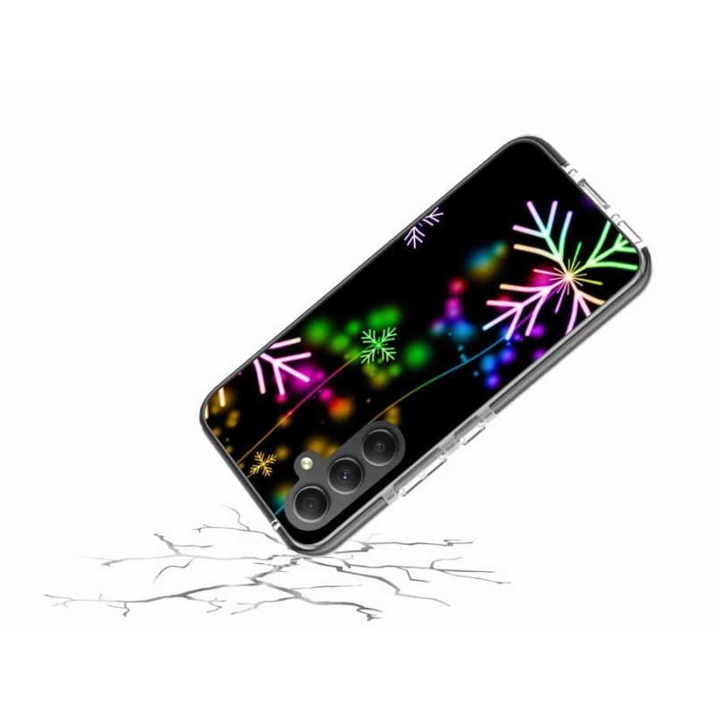 Gél borító mmCase a mobiltelefon Samsung Galaxy A34 5G - színes pelyhekkel