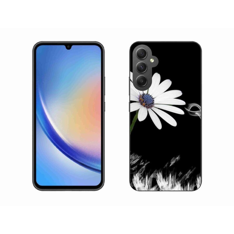 Gél védőhuzat mmCase Samsung Galaxy A34 5G - fehér virág