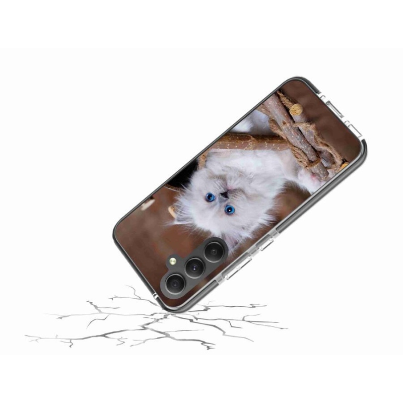 Gél védőhuzat mmCase Samsung Galaxy A34 5G - fehér cica