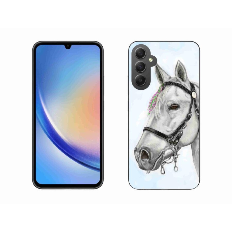 Zselés borítás mmCase Samsung Galaxy A34 5G - fehér ló 1