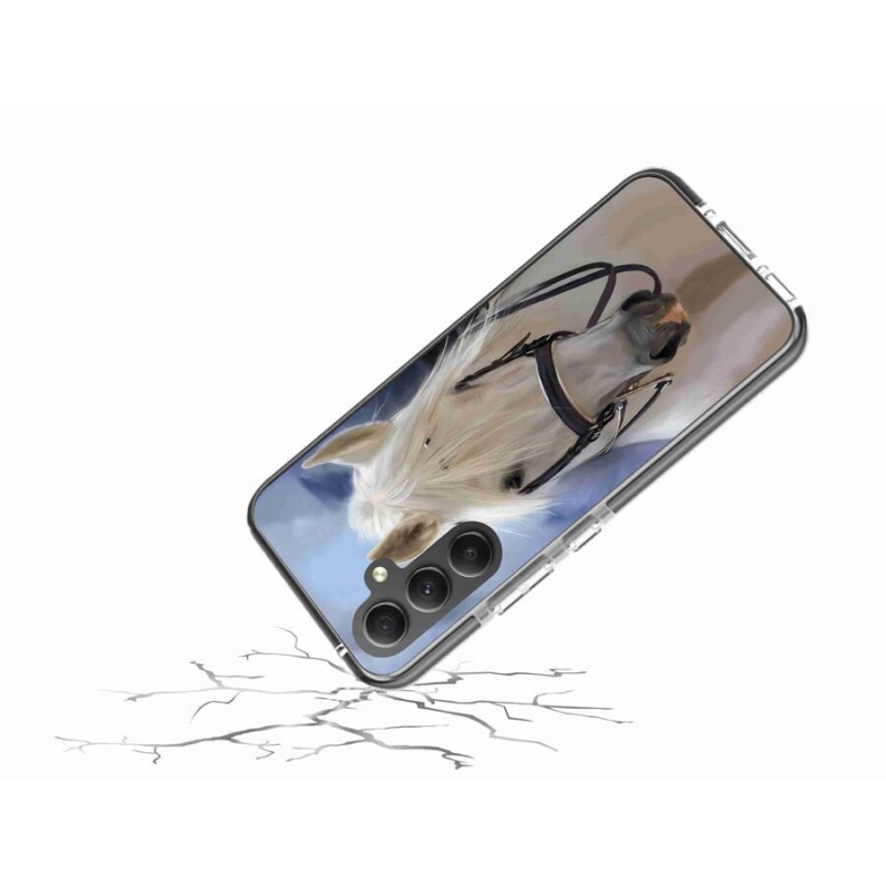 Zselés borítás mmCase Samsung Galaxy A34 5G - fehér ló