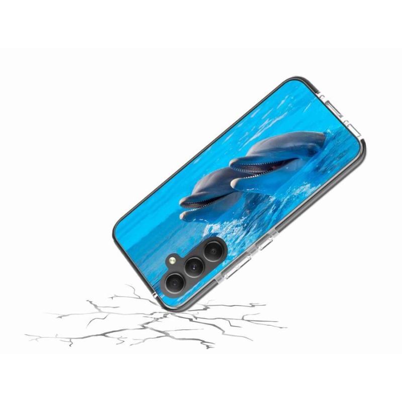 Zselés borítás mmCase Samsung Galaxy A34 5G - delfinek