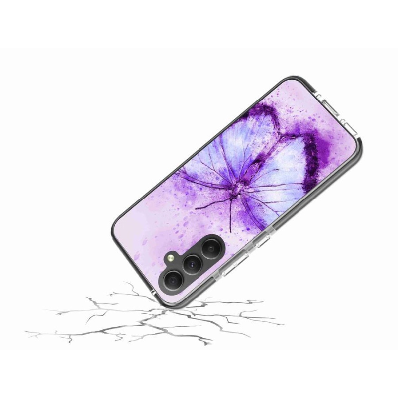 Zselés borítás mmCase Samsung Galaxy A34 5G - lila pillangó
