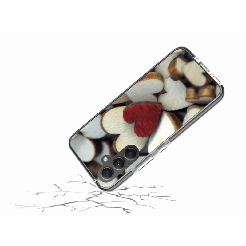 Zselés borítás mmCase Samsung Galaxy A34 5G - gravírozott piros szív