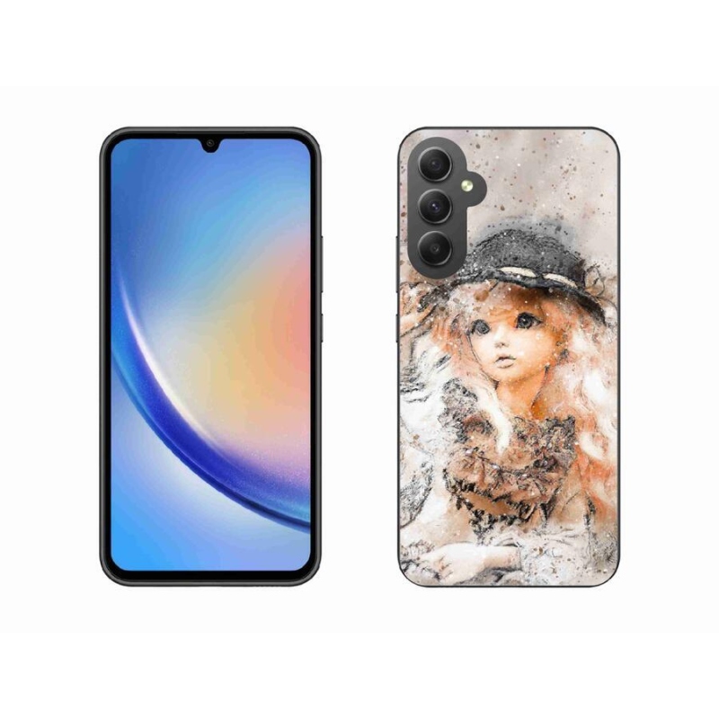 Gél borítás mmCase Samsung Galaxy A34 5G - kalapos lányhoz