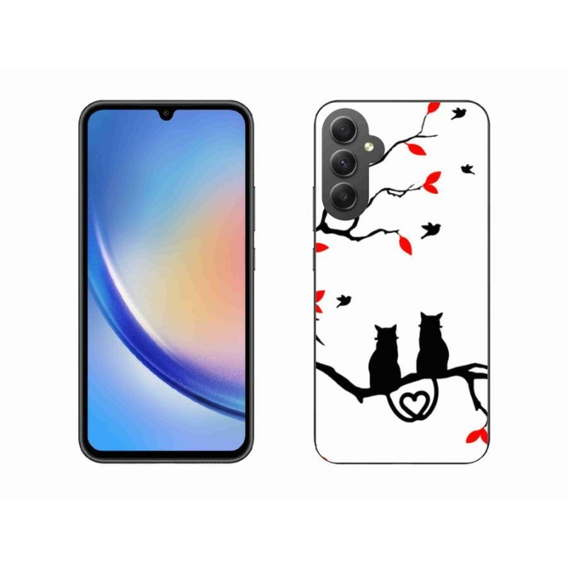 Gél borítás mmCase Samsung Galaxy A34 5G - macskaszerelem