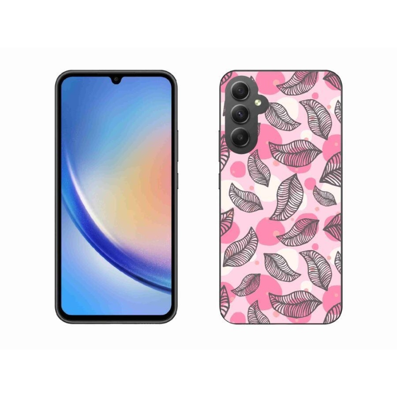 Gél borítás mmCase Samsung Galaxy A34 5G - rajzfilmes hulló levelek