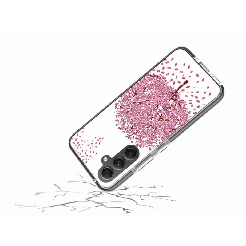 Zselés borítás mmCase Samsung Galaxy A34 5G - rajzfilmfa levelekkel