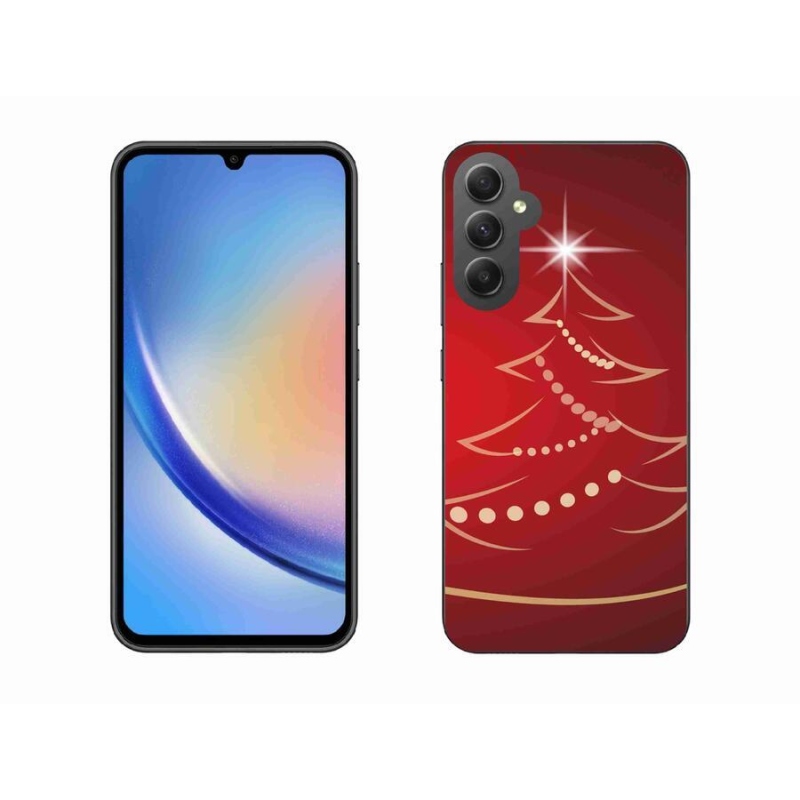 Gél borítás mmCase Samsung Galaxy A34 5G - karácsonyfa karikatúra
